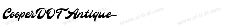 CooperDOT Antique字体转换